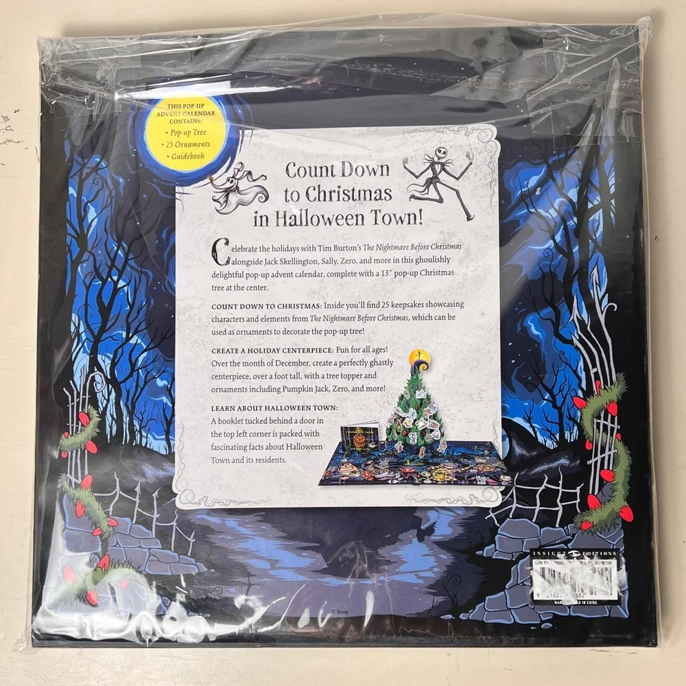 Disney Nightmare Before Christmas Pop-up Advent Calendar Tree Booklet‎